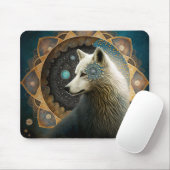 White Wolf Mandala Muismat (Met muis)