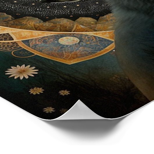 White Wolf Mandala Poster (Hoek)