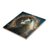 White Wolf Mandala Tegeltje (Zijkant)