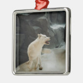 White Wolf Metalen Ornament (Links)