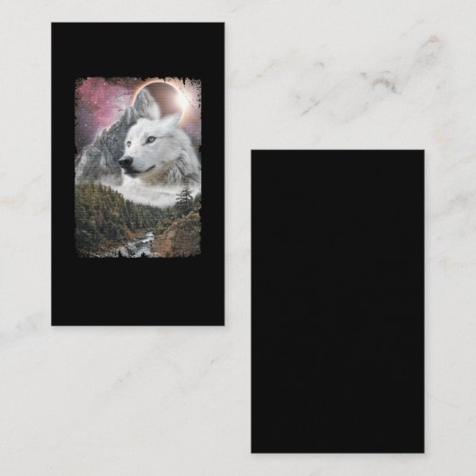 White Wolf Mountains Solar Eclipse Galaxy Visitekaartje (Voorkant / Achterkant)