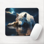 White Wolf Mousepad Muismat (Met muis)