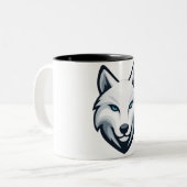 White Wolf Mug Tweekleurige Koffiemok (Voorkant links)