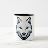 White Wolf Mug Tweekleurige Koffiemok (Center)