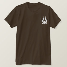 White Wolf Paw Print Silhouette T-shirt