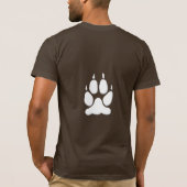 White Wolf Paw Print Silhouette T-shirt (Achterkant)