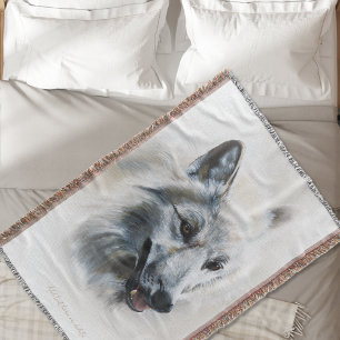 White Wolf Portrait Deken