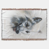 White Wolf Portrait Deken (Voorkant)