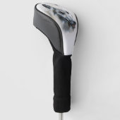 White Wolf Portrait Golfheadcover (Schuin)
