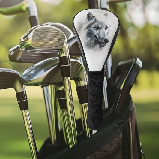 White Wolf Portrait Golfheadcover
