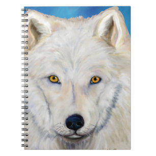 White Wolf Portrait Notitieboek