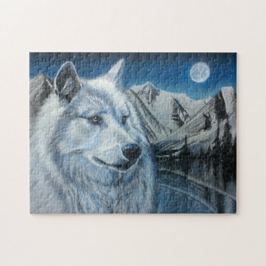 White Wolf Puzzle Legpuzzel (Horizontaal)