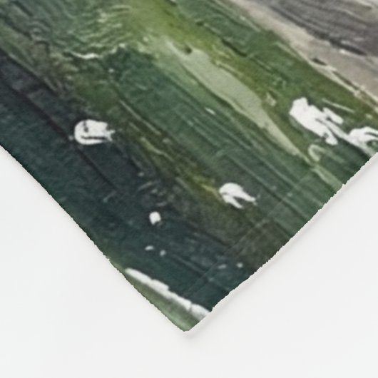 White Wolf Redhead Druid Winter Berries Fantasy Ar Fleece Deken (Hoek)