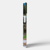 White Wolf & Rocky Mountain Waterfall Wildlife Art Case-Mate iPhone Case (Achterkant / Rechts)