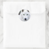 White Wolf Ronde Sticker (Tas)