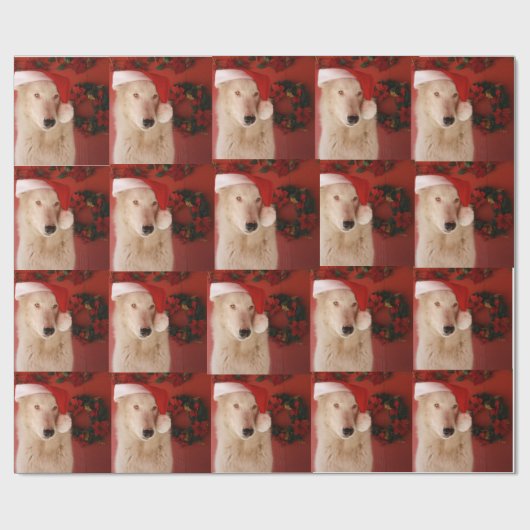 White Wolf Santa Cadeaupapier (Vlak)