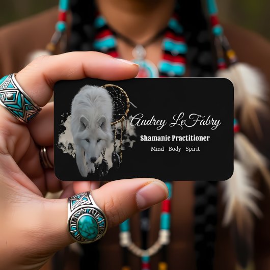 White Wolf Shamanic Visitekaartje