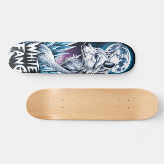 White wolf  Skateboard  (Horizontaal)