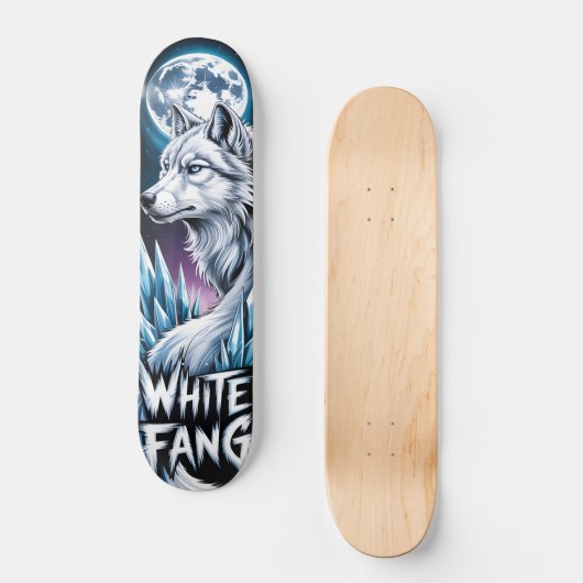 White wolf Skateboard (Voorkant)