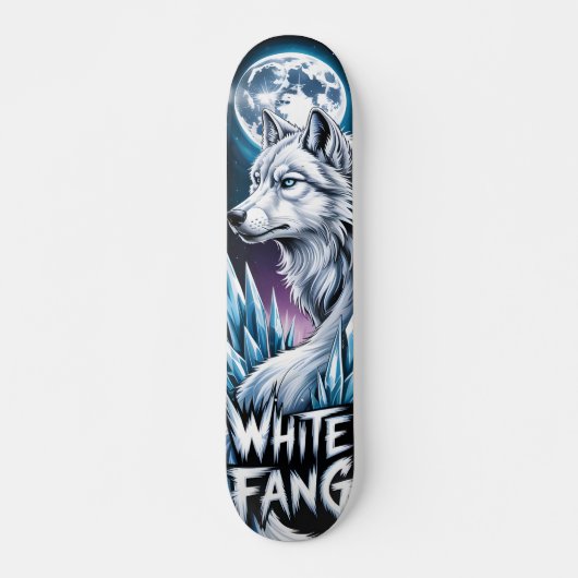 White wolf  Skateboard  (Voorkant)