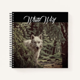 White Wolf Spirit Animal Personal Black Journal Notitieboek