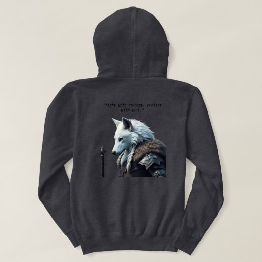"White Wolf Spirit – Epic Sweatshirt" Hoodie (Design achterkant)