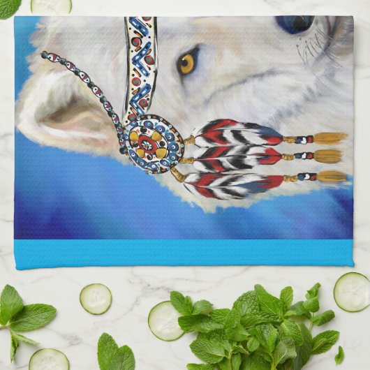 White Wolf Theedoek (Gevouwen)