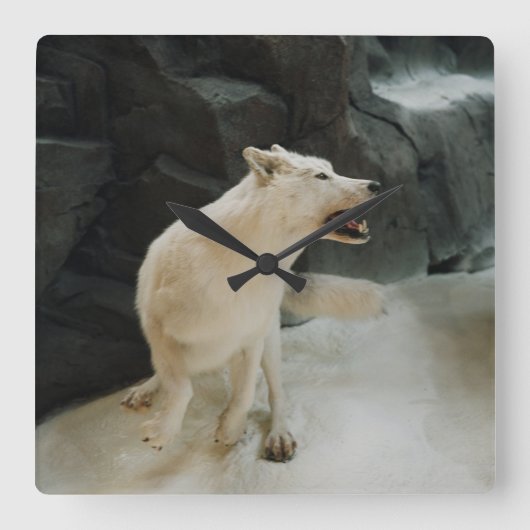 White Wolf Vierkante Klok (Voorkant)