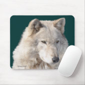 White Wolf Wildlife Art Mousepad Muismat (Met muis)