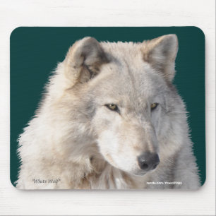 White Wolf Wildlife Art Mousepad Muismat