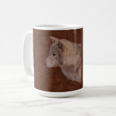 White Wolf Wildlife Foto Art Drinkware Koffiemok (Voorkant links)