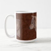 White Wolf Wildlife Foto Art Drinkware Koffiemok (Links)