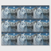 White Wolf Wrapping Paper Cadeaupapier (Vlak)