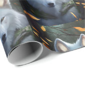 White Wolf Wrapping Paper Cadeaupapier (Rol Hoek)