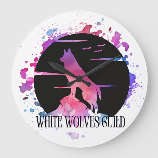 White Wolves Gildeklok Grote Klok (Voorkant)