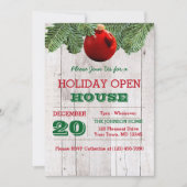 White Wood and Pine Branches Uitnodiging voor een  (Voorkant)