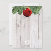 White Wood and Pine Branches Uitnodiging voor een  (Achterkant)