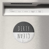 White Wood Chalkboard Clean Dirty Dishwasher Sign Magneet (Insitu (Vaatwasser))