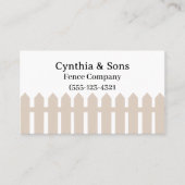 White Wood Design Fence Company Visitekaartje (Voorkant)