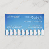 White Wood fence Business card Visitekaartje (Achterkant)