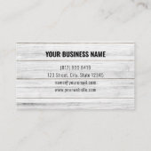 White Wood Grain Professional Visitekaartje (Achterkant)