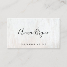 White Wood Handgeschreven script social media Busi Visitekaartje