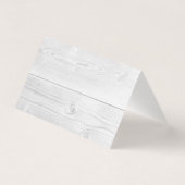 White Wood Lace Folded Table Kaart (Achterkant)