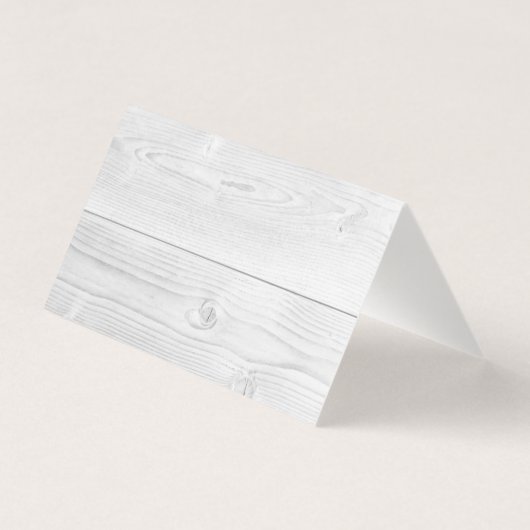 White Wood Lace Folded Table Kaart (Achterkant)