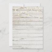 White Wood Lace Lights Graduparty Kaart (Achterkant)