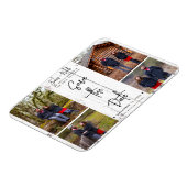 White Wood Rustic 4 Foto's Save the Date Wedding Magneet (Linkerzijde)