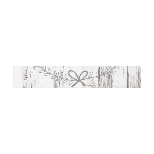 White Wood Rustic Farmhouse Country Weddenschap Uitnodigingen Wikkel (Vlak)