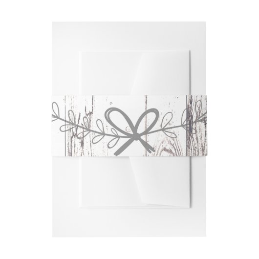 White Wood Rustic Farmhouse Country Weddenschap Uitnodigingen Wikkel (Voorkant Voorbeeld)