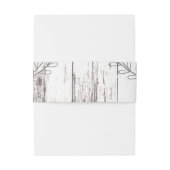 White Wood Rustic Farmhouse Country Weddenschap Uitnodigingen Wikkel (Achterkant Voorbeeld)