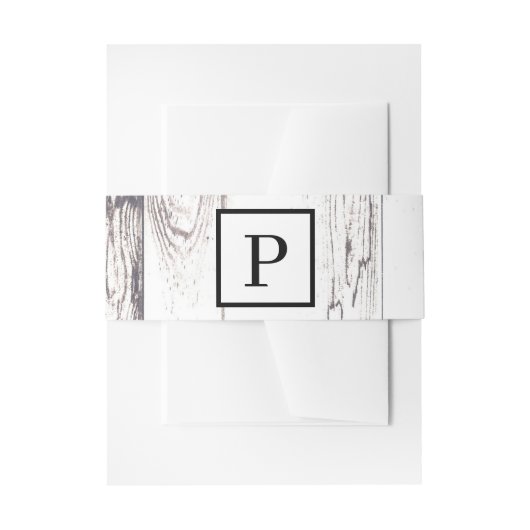 White Wood Rustic Farmhouse Country Weddenschap Uitnodigingen Wikkel (Voorkant Voorbeeld)